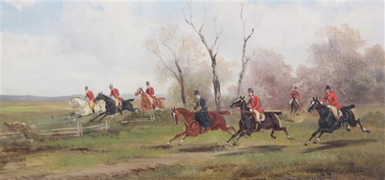 Rudolf Stone (19th century) Hunting scenes 6 x 12.25in.